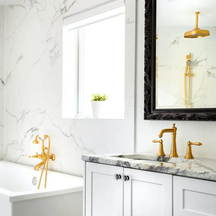 Image no. %!s(int=4) of a kitchen or bathroom with granite, marble or engineered stone. For demonstration purposes only.